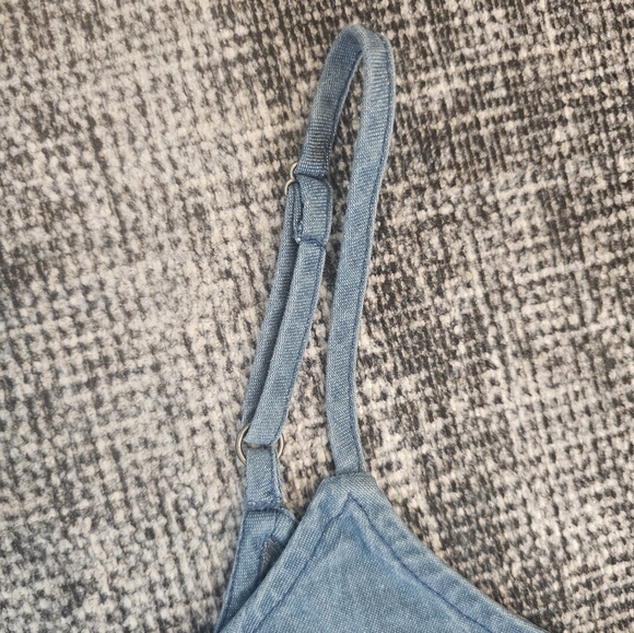 NWT! Nordstrom-BP Women's Sleeveless Mini Jean Dress Medium - Picture 7 of 9